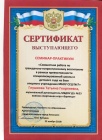 Сертификат Зарница 2018
