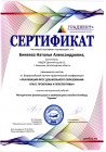 Бикеева Н.А. сертификат участника в конференции